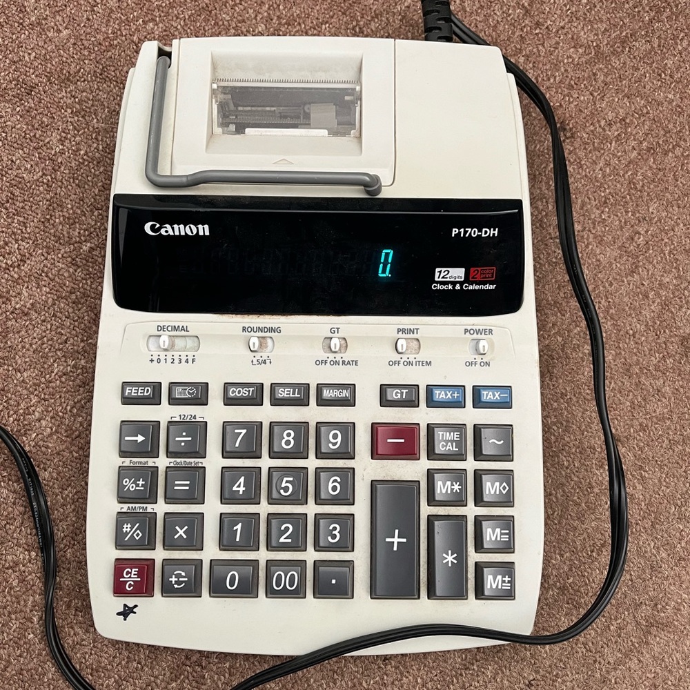 Canon electric calculator.
